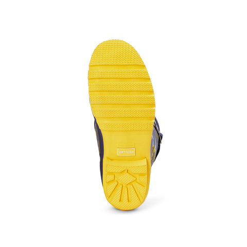 Wide Calf Wellies - Yellow Floral - Wide in Foot and Ankle - 37 to 46cm Calf