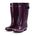 Extra Wide Calf Purple Wellies -Fit 40-57cm Calf- Wide in Foot & Ankle - Jileon Wellies