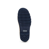 Ankle Wellies - Navy Blue with Cream Trim - Wide Foot - Easy to Slip On