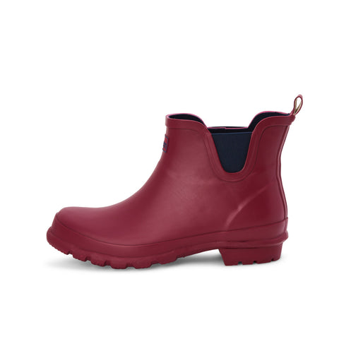 Ankle Wellies - Raspberry - Wide Foot - Easy to Slip On