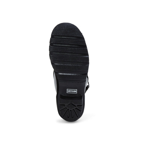 Half Height Black Glossy Wellies - Wide Foot and Ankle