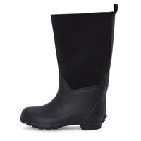 Extra Wide Calf Black Neoprene Wellies - Wide in Foot and Ankle - Fit 40-50cm Calf