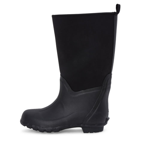 Extra Wide Calf Black Neoprene Wellies - Wide in Foot and Ankle - Fit 40-50cm Calf