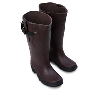 Extra Wide Calf Brown Wellies with Rear Gusset - Wide Foot & Ankle - Fit 40-50cm Calf