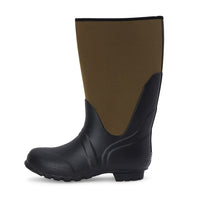 Extra Wide Calf Green Neoprene Wellies - Wide in Foot and Ankle - Fit 40-50cm Calf