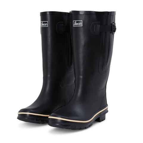 Extra Wide Calf Black Wellies - Wide in Foot and Ankle - Fit 40-57cm Calf