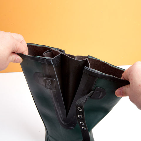 Extra Wide Calf Green Wellies - Wide in Foot and Ankle - Fit 40-57cm Calf