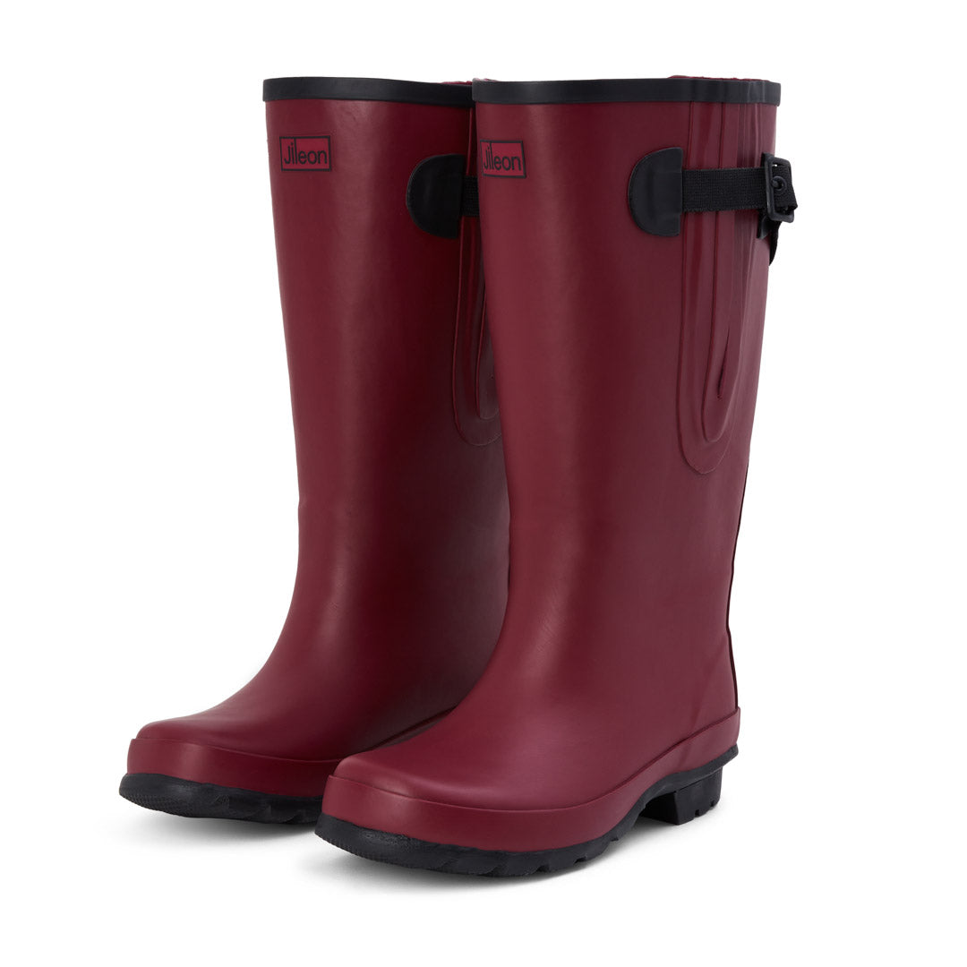 Extra Wide Calf Raspberry Wellies - Wide in Foot and Ankle - Fit 40-57cm Calf