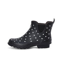 Ankle Wellies - Black and White Spot - Wide Foot - Easy to Slip On - Jileon Wellies
