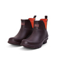 Ankle Wellies - Chocolate and Orange Trim - Wide Foot - Easy to Slip On - Jileon Wellies