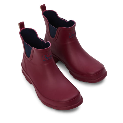 Ankle Wellies - Raspberry - Wide Foot - Easy to Slip On - Jileon Wellies
