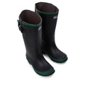 Extra Wide Calf Black Wellies with Rear Gusset - Wide Foot & Ankle - Fit 40-50cm Calf - Jileon Wellies