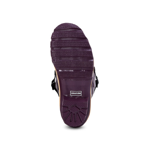 Extra Wide Calf Purple Wellies -Fit 40-57cm Calf- Wide in Foot & Ankle - Jileon Wellies