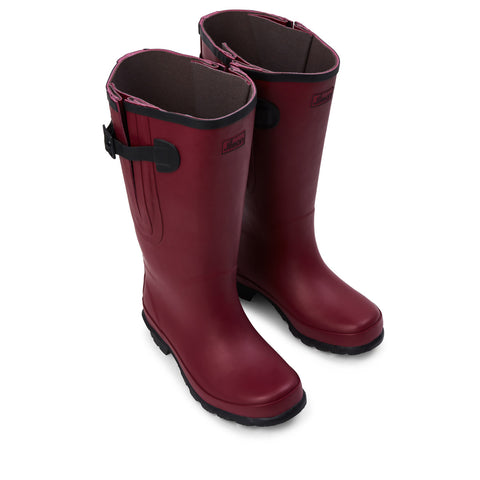 Extra Wide Calf Raspberry Wellies - Wide in Foot and Ankle - Fit 40 - 57cm Calf - Pair Above