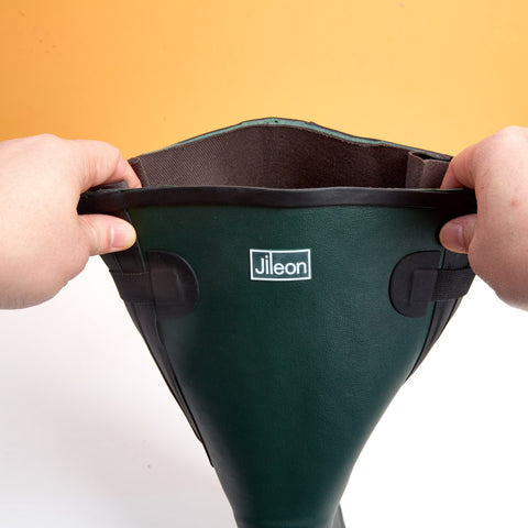 Extra Wide Calf Wellies -Green - Wide in Foot and Ankle - Fit 40-57cm Calf - Jileon Wellies
