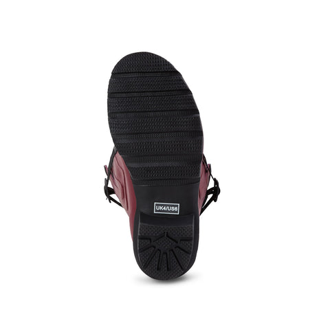 Extra Wide Calf Raspberry Wellies - Wide in Foot and Ankle - Fit 40 - 57cm Calf - Sole