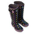 Extra Wide Fit Polka Dot Wellies - Wide in Foot and Ankle - Fit 40-57cm Calf