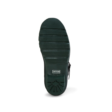 Half Height Dark Green Wellies - Wide Foot & Ankle - Jileon Wellies