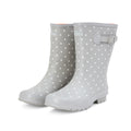 Half Height Grey Spotted Wellies - Wide Foot and Ankle - Jileon Wellies