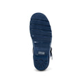 Half Height Navy Spot Wellies - Wide Foot & Ankle - Jileon Wellies