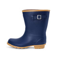 Half Height Oxford Blue Wellies - Wide Foot & Ankle - Side