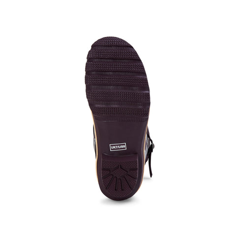 Half Height Purple Butterfly Wellies - Wide Foot and Ankle - Jileon Wellies