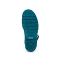 Half Height Teal Leaves Wellies - Wide Foot and Ankle - Jileon Wellies