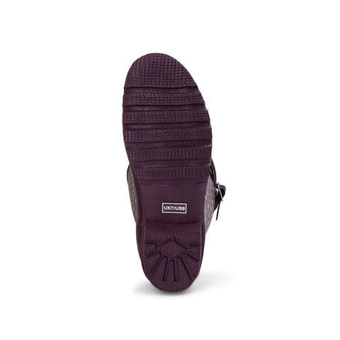 Wide Calf Purple Cream Spot Wellies for Women - Wide in Foot and Ankle - 37 to 46cm Calf - Jileon Wellies