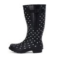 Wide Calf Wellies - Black Spot - Regular Fit in Foot and Ankle - Fit 37 to 49cm Calf - Jileon Wellies