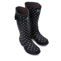 Wide Calf Wellies - Black Spot - Regular Fit in Foot and Ankle - Fit 37 to 49cm Calf - Jileon Wellies
