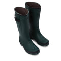 Wide Calf Wellies - Green with Black Trim - Regular Fit in Foot and Ankle - 37 to 49cm Calf - Jileon Wellies