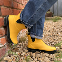 Ankle Wellies - Yellow Matt - Wide Foot - Jileon Wellies