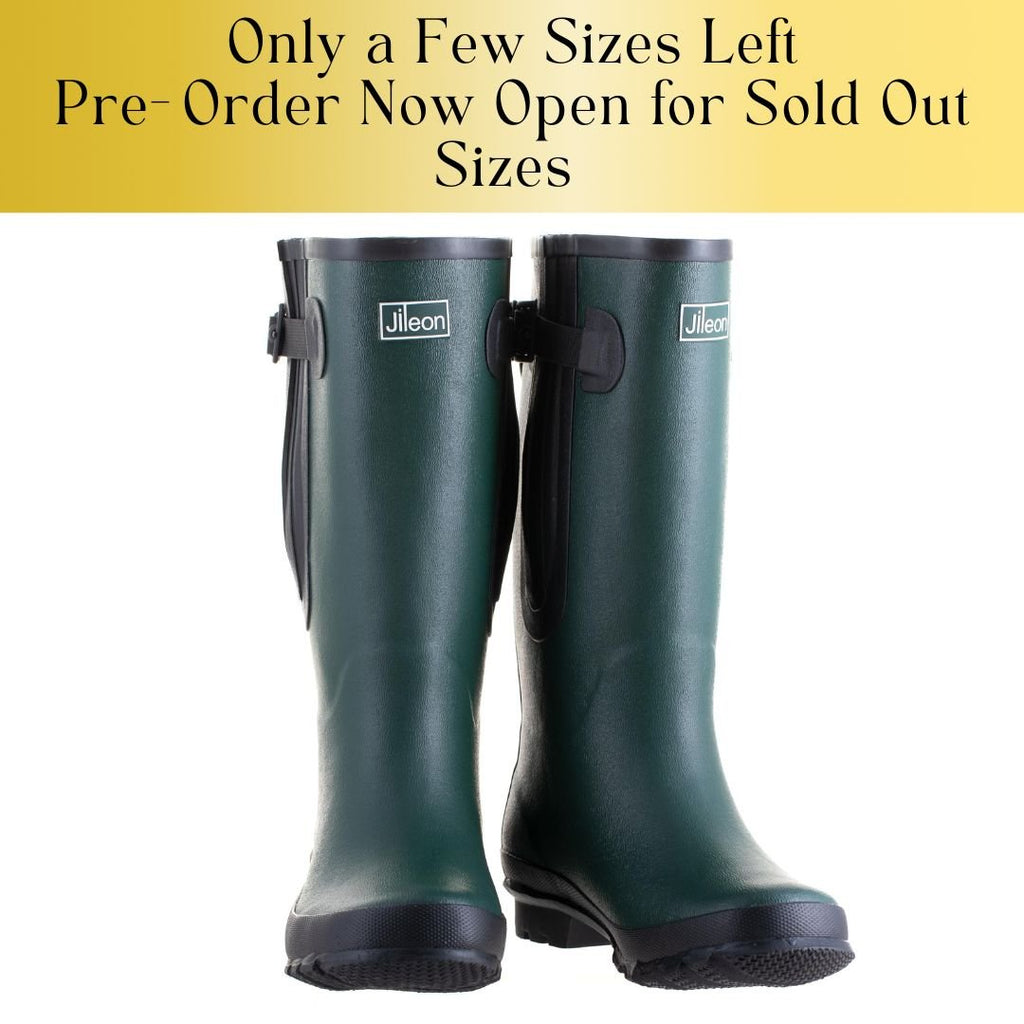Mens Wellies Wide Calf Traditional and Neoprene Lined Jileon Wellies