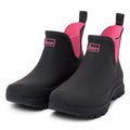 Ankle Performance Wellies - Black Pink Trim - Easy to Slip On