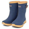 Half Height Oxford Blue Performance Wellies - Wide Foot & Ankle