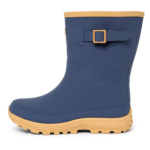 Half Height Oxford Blue Performance Wellies - Wide Foot & Ankle
