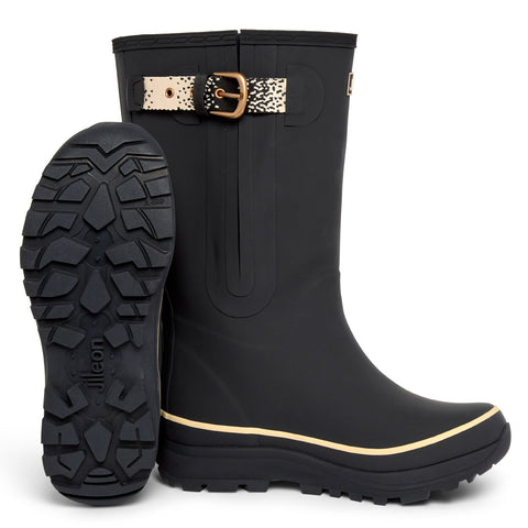 Extra Wide Calf Performance Black Wellies - Wide in Foot and Ankle - Fit 40-57cm Calf