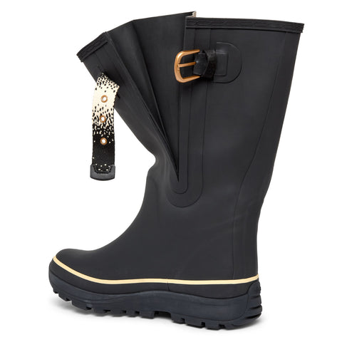 Extra Wide Calf Performance Black Wellies - Wide in Foot and Ankle - Fit 40-57cm Calf