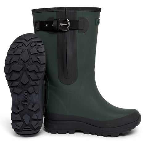 Extra Wide Calf Performance Wellies -Green - Wide Foot & Ankle - Fit 40-57cm Calf