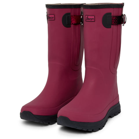 Extra Wide Calf Performance Wellies -Raspberry - Wide Foot & Ankle - Fit 40-57cm Calf