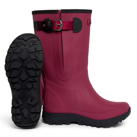 Extra Wide Calf Performance Wellies -Raspberry - Wide Foot & Ankle - Fit 40-57cm Calf