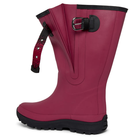 Extra Wide Calf Performance Wellies -Raspberry - Wide Foot & Ankle - Fit 40-57cm Calf
