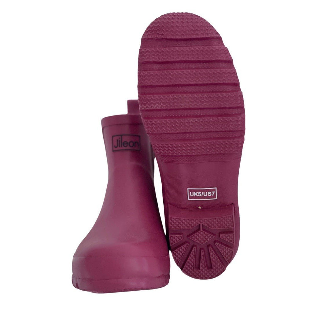 Ankle Wellies - Raspberry - Wide Foot - Jileon Wellies