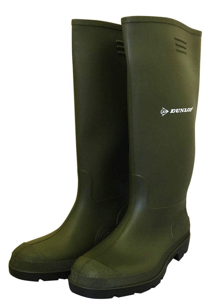 Budget Master Green Wellies by Dunlop - Jileon Wellies