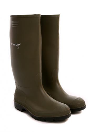 Budget Master Green Wellies by Dunlop - Jileon Wellies