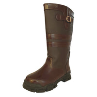 Extra Wide Calf Brown Country Boots - Wide in Foot and Ankle - Fit 40-50cm Calf - Jileon Wellies