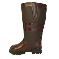 Extra Wide Calf Brown Country Boots - Wide in Foot and Ankle - Fit 40-50cm Calf - Jileon Wellies