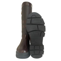 Extra Wide Calf Brown Country Boots - Wide in Foot and Ankle - Fit 40-50cm Calf - Jileon Wellies