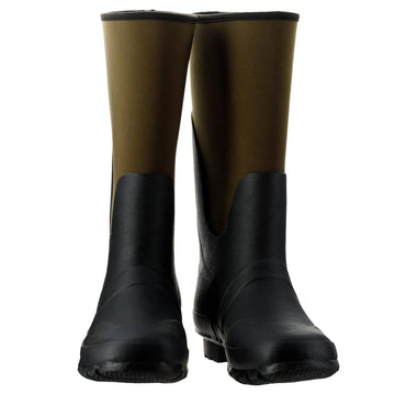 Extra Wide Calf Green Neoprene Wellies - Wide in Foot and Ankle - Fit 40-50cm Calf - Jileon Wellies