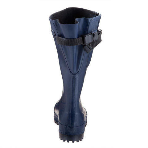 Extra Wide Calf Hard Wearing Navy Blue Wellies - Regular Fit in Foot and Ankle - up to 50cm Calf - Jileon Wellies